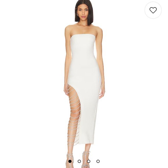NWT STUNNING REVOLVE DANA MIDI DRESS WHITE - Picture 2 of 6